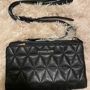 Michael Kors Black Quilted Crossbody Bag